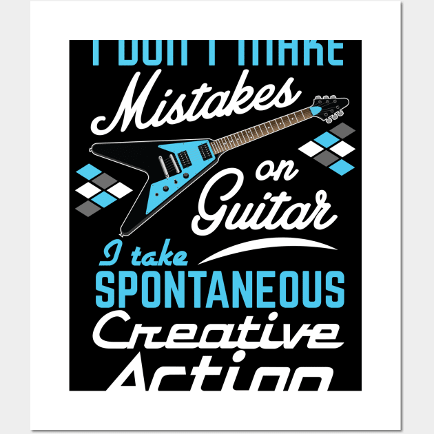 Vintage Rock-n-Roll Guitar - Spontaneous Action Wall Art by Vector Deluxe